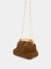 Woven Brown Suede Clutch Bag sold by Fashion Clinic