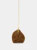 Woven Brown Suede Clutch Bag sold by Fashion Clinic
