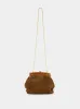 Woven Brown Suede Clutch Bag sold by Fashion Clinic