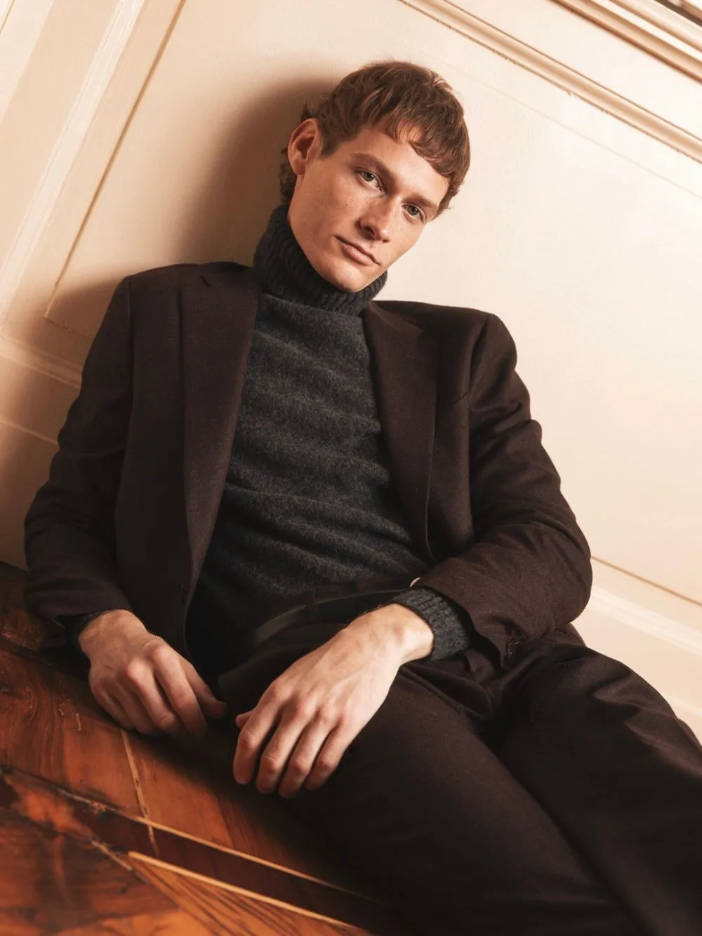 Dark Brown Single-Breasted Wool Jacket sold by Fashion Clinic