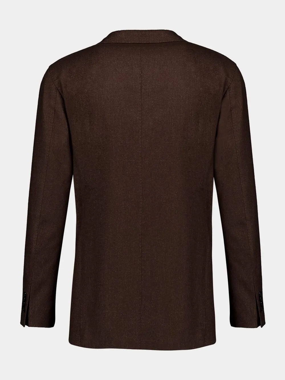 Dark Brown Single-Breasted Wool Jacket sold by Fashion Clinic product image thumbnail 3