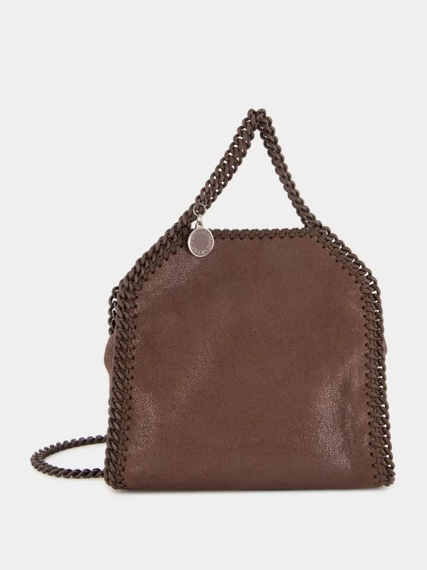 Mahogany Falabella Tiny Enamel Tote Bag sold by Fashion Clinic