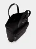 Black Re-Nylon and Saffiano Leather Tote Bag sold by Fashion Clinic