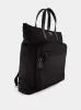 Black Re-Nylon and Saffiano Leather Tote Bag sold by Fashion Clinic