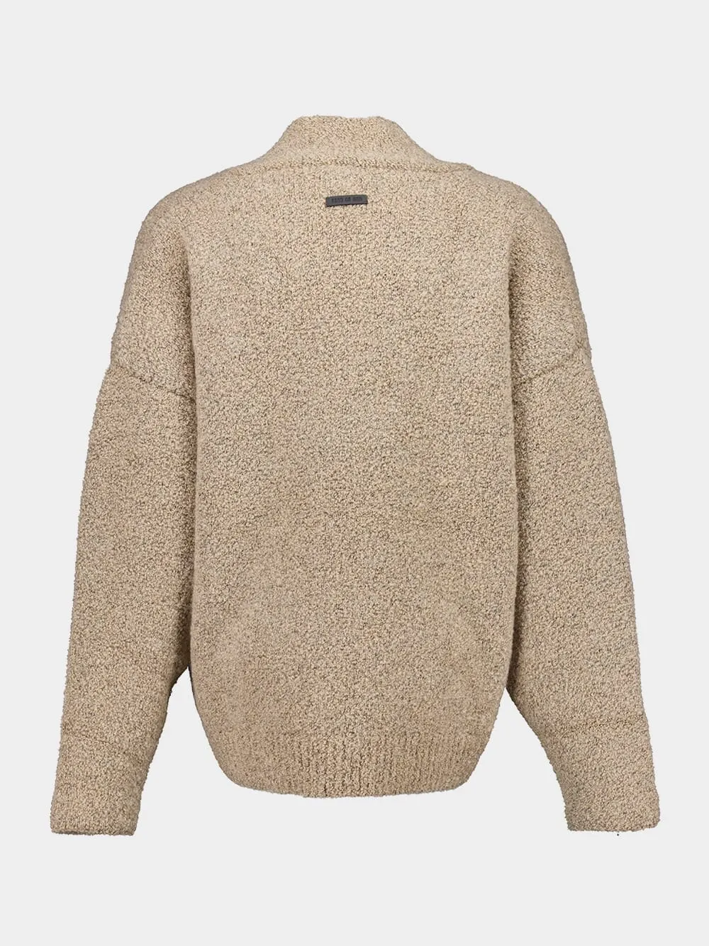 Beige Wool Mohair V-Neck Sweater sold by Fashion Clinic product image thumbnail 2