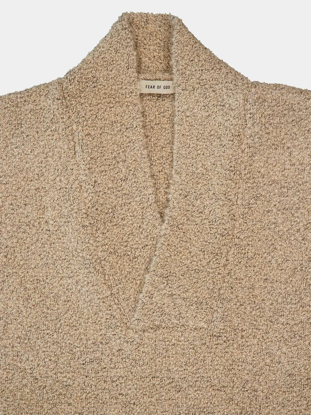 Beige Wool Mohair V-Neck Sweater sold by Fashion Clinic product image thumbnail 3