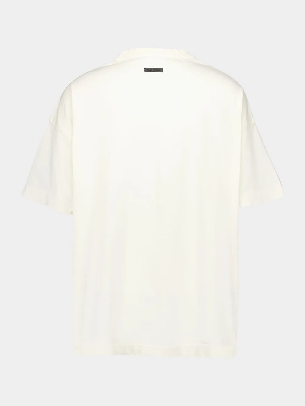 Cream Cotton Logo Print T-Shirt sold by Fashion Clinic product image thumbnail 2