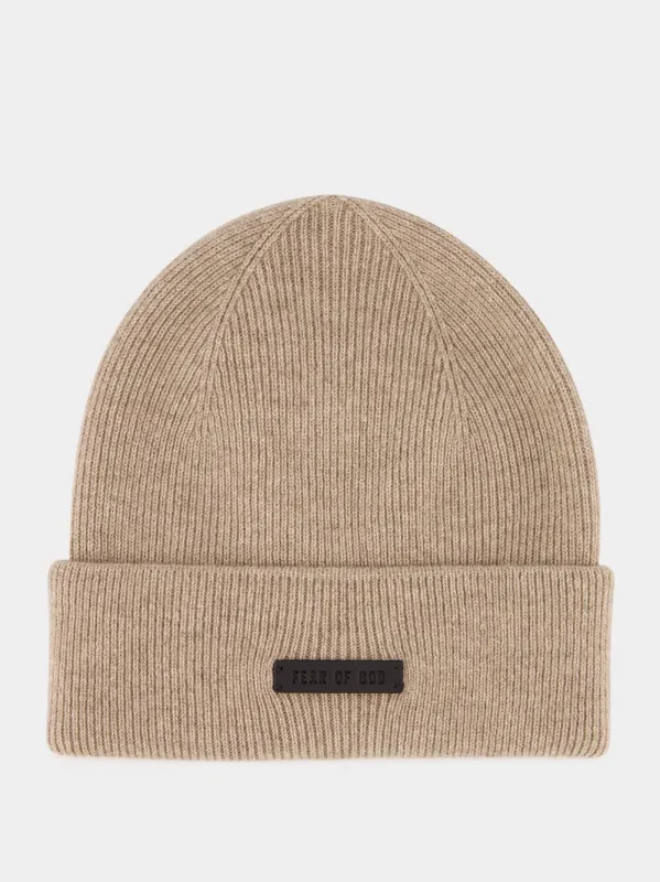 Sesame Beige Cashmere Beanie sold by Fashion Clinic
