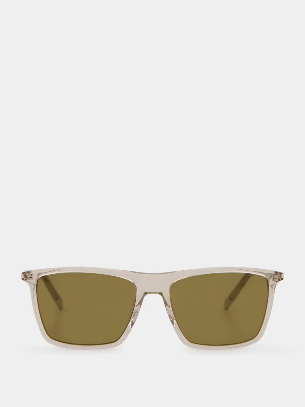 Beige YSL SI 668 Sunglasses in Recycled Acetate sold by Fashion Clinic