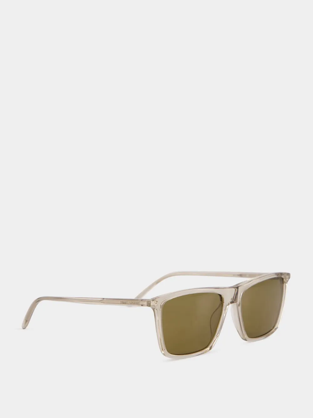 Beige YSL SI 668 Sunglasses in Recycled Acetate sold by Fashion Clinic product image thumbnail 2