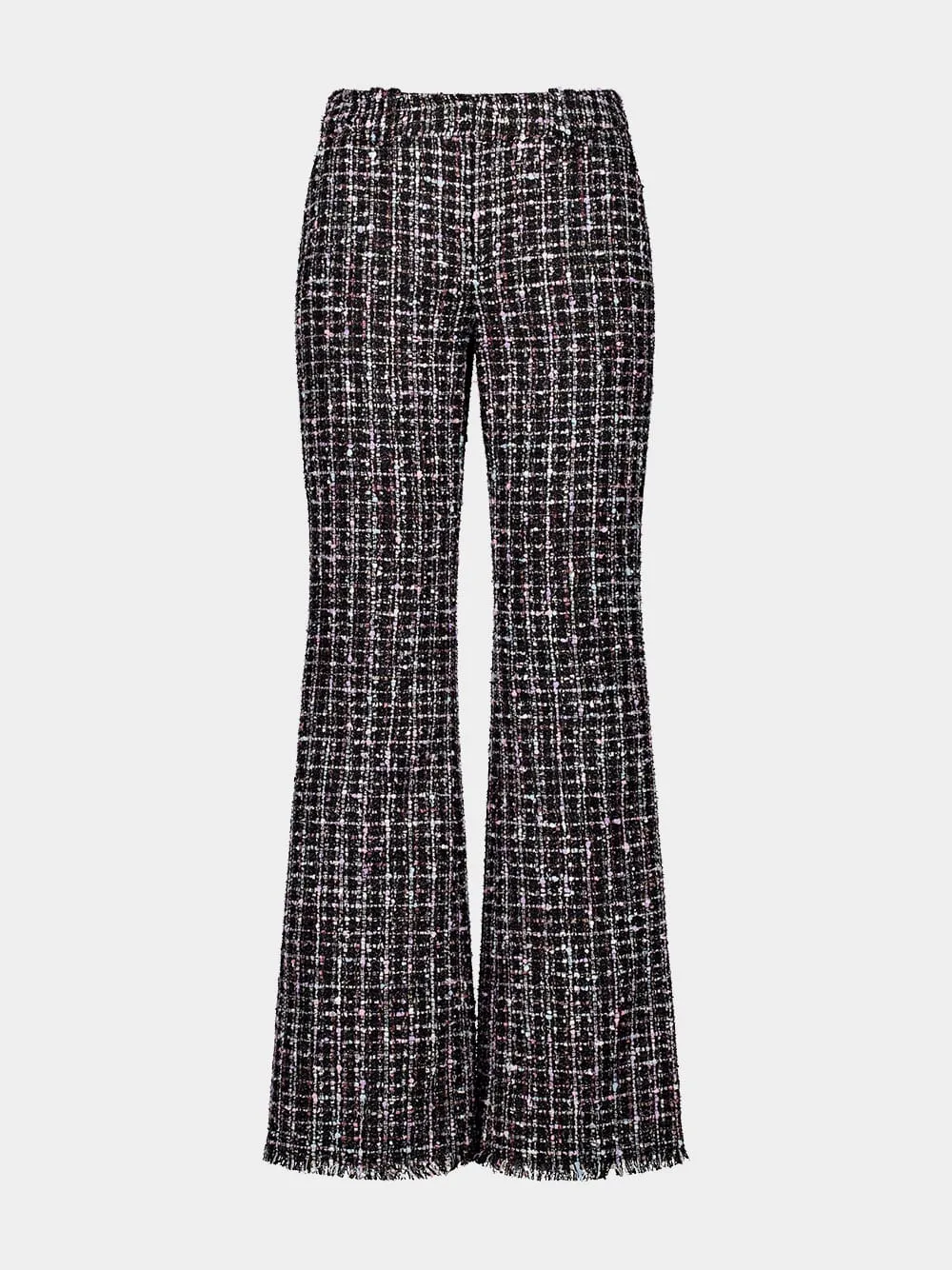 Black Tweed Flared Pants sold by Fashion Clinic product image thumbnail 2