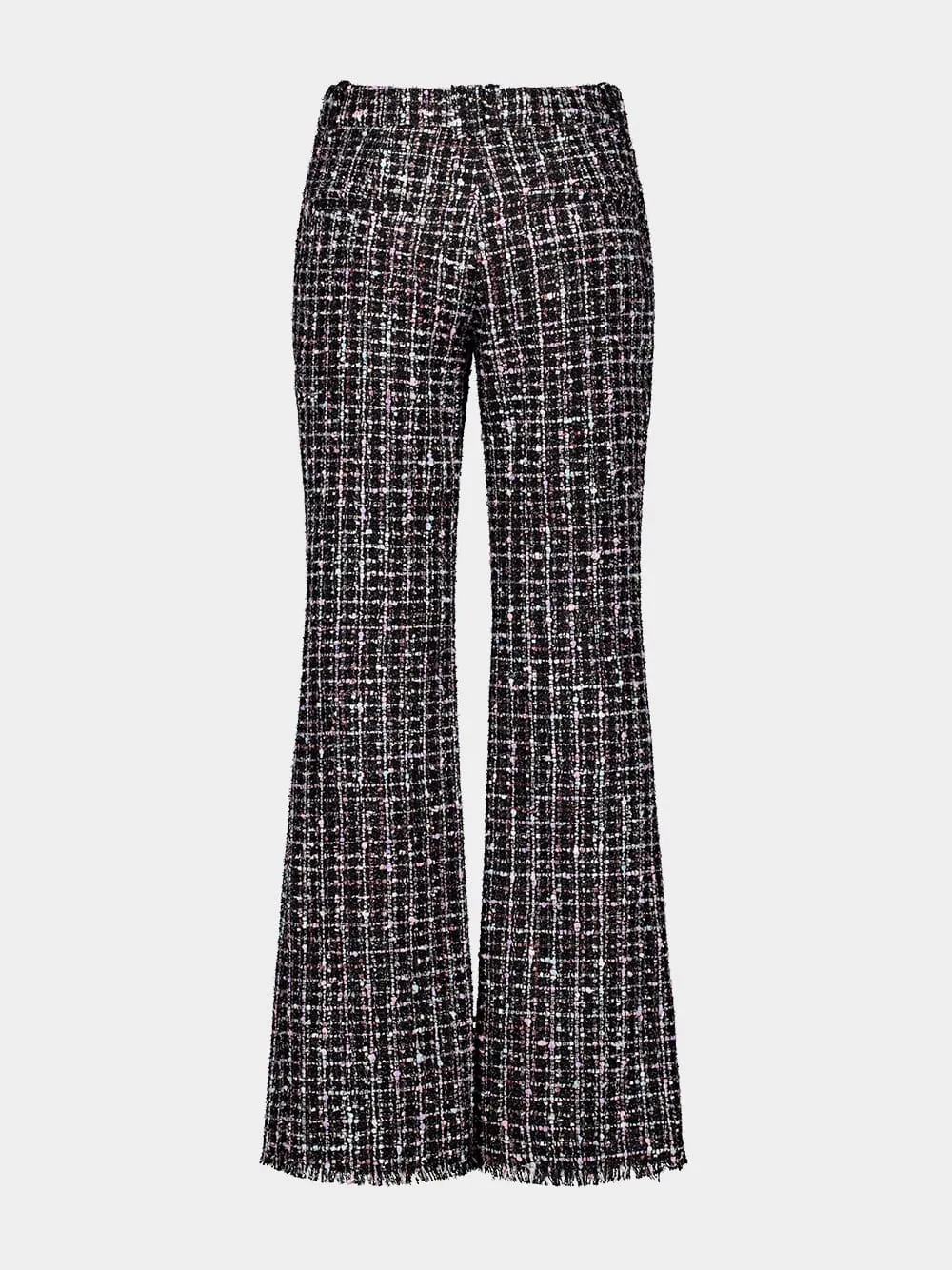 Black Tweed Flared Pants sold by Fashion Clinic product image thumbnail 4