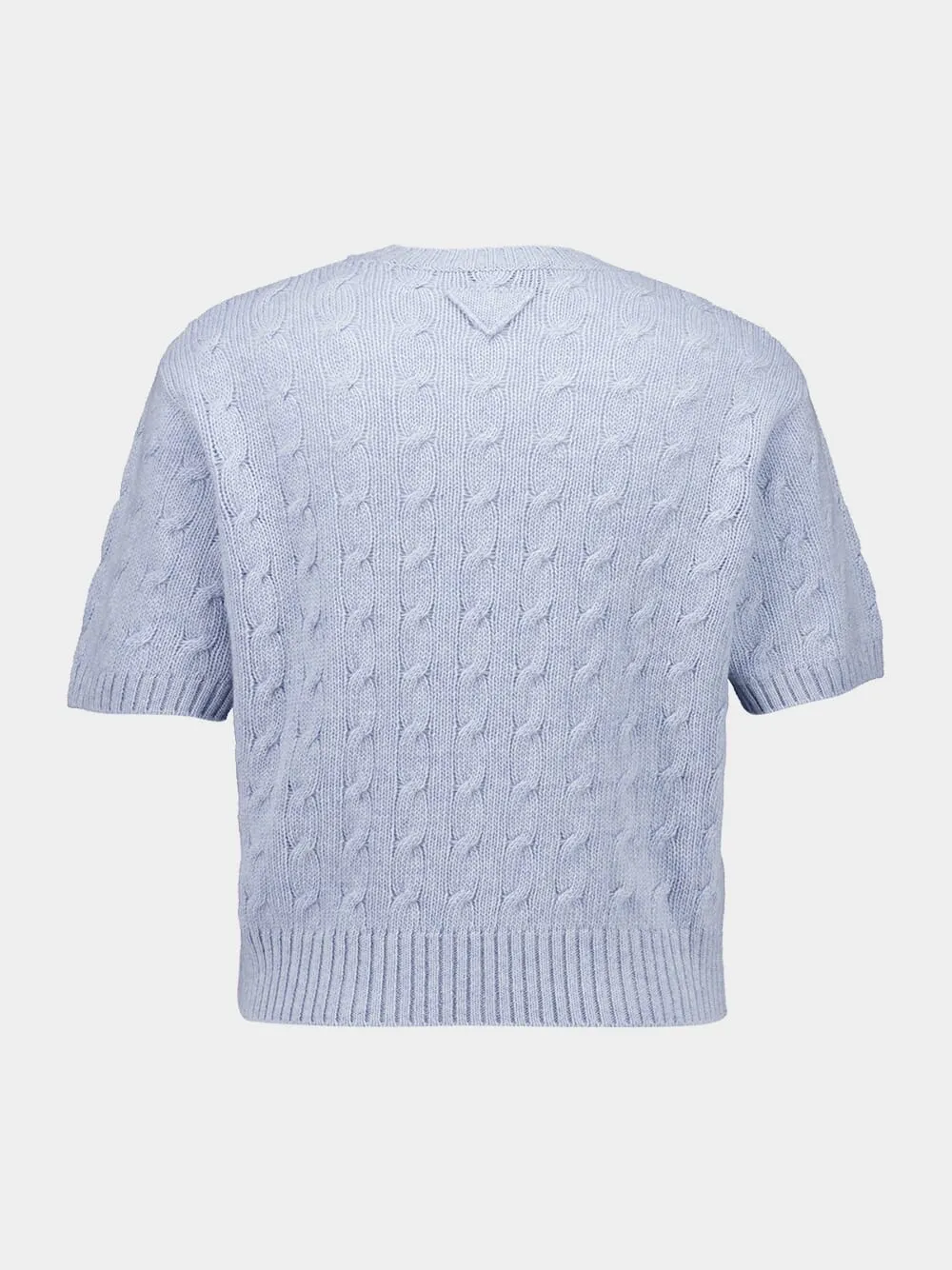 Sapphire Blue Cable-Knit Cashmere Sweater sold by Fashion Clinic product image thumbnail 2