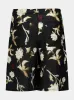 Black Linen Shorts with Floral Print sold by Fashion Clinic
