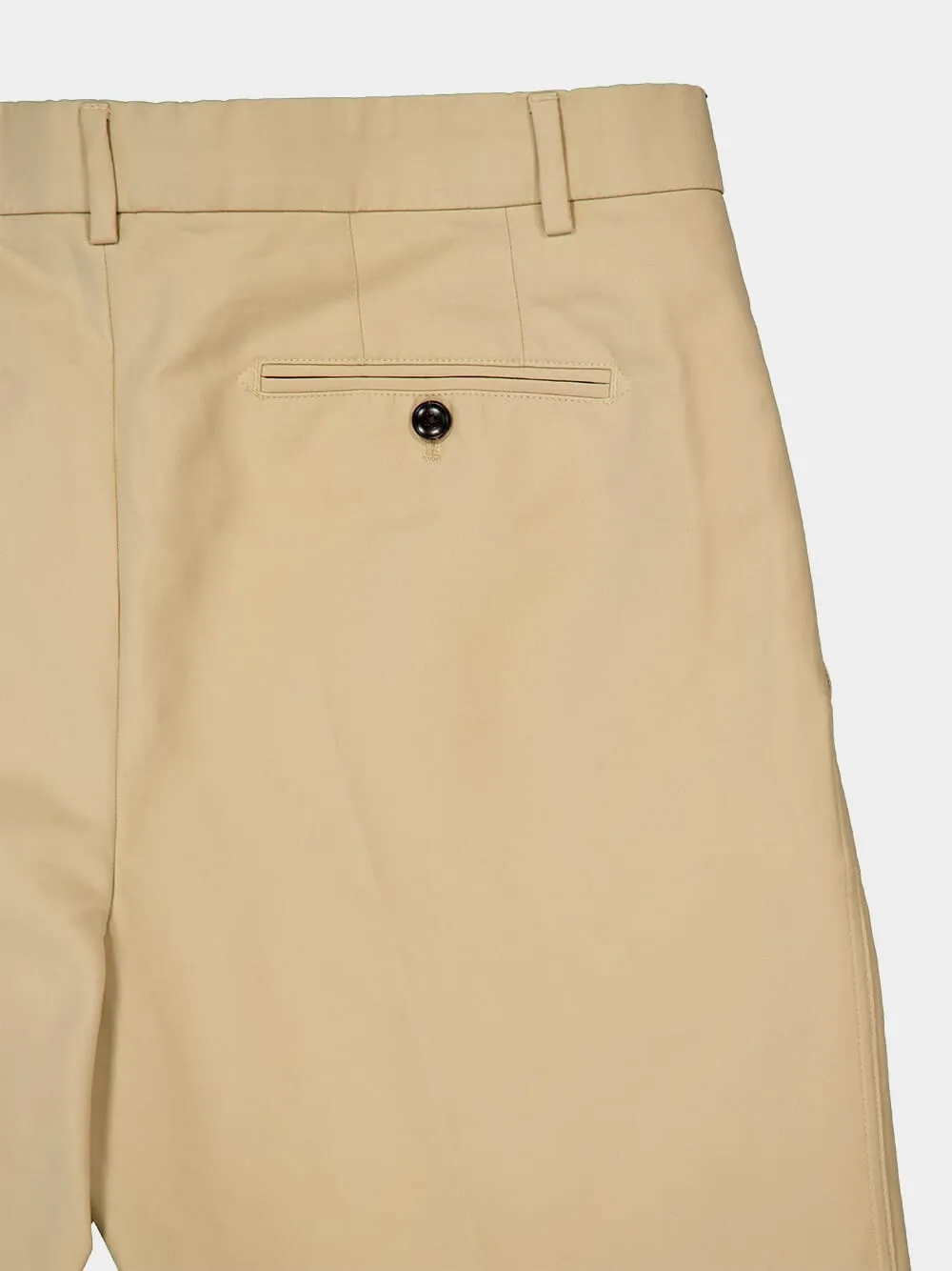 Beige Cotton Satin Semi-Sartorial Trousers sold by Fashion Clinic product image thumbnail 4