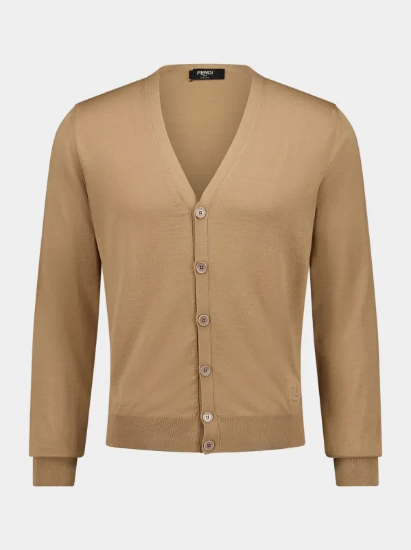 Light Brown Wool Cardigan sold by Fashion Clinic