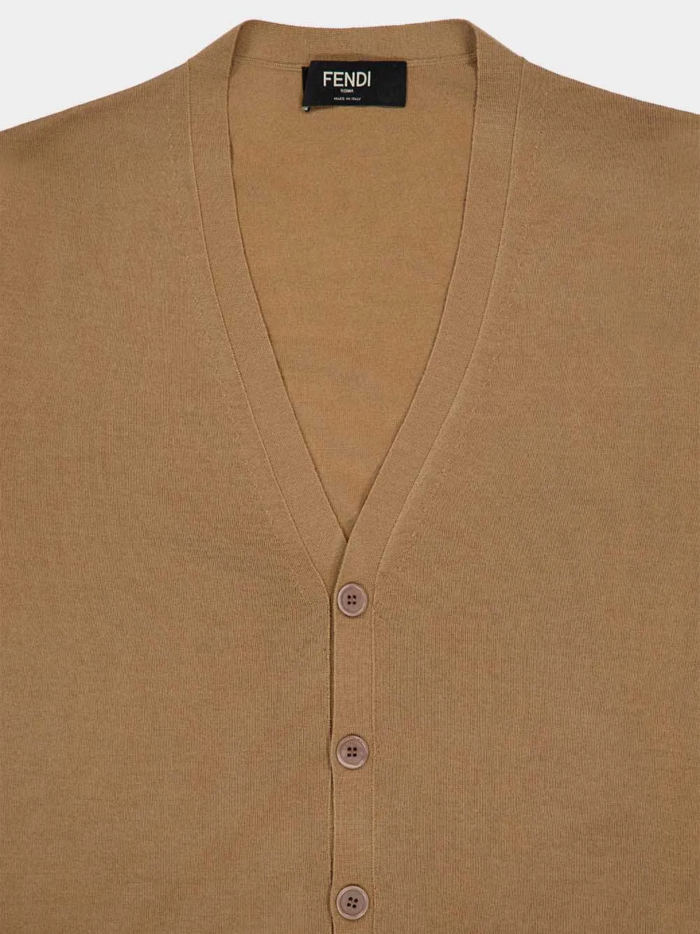 Light Brown Wool Cardigan sold by Fashion Clinic product image thumbnail 3