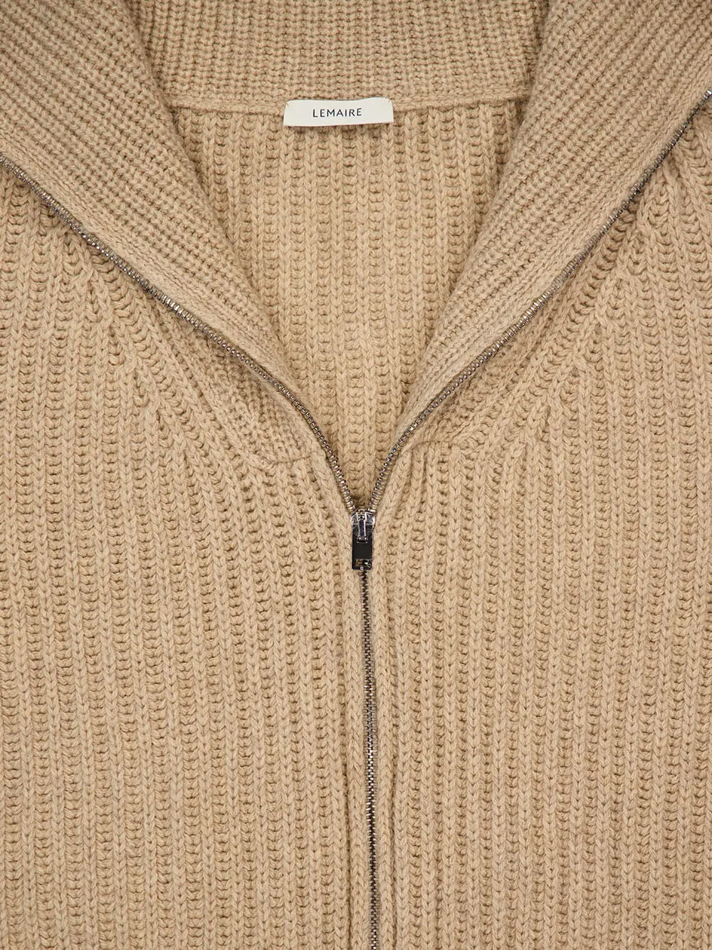 Beige Zipped Alpaca Wool Cardigan sold by Fashion Clinic product image thumbnail 3