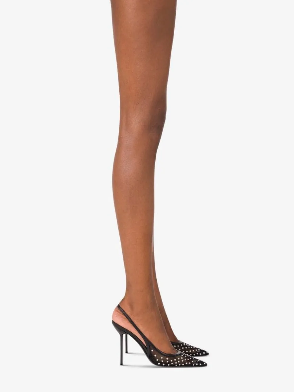 Black Lidia Crystal Slingback sold by Fashion Clinic product image thumbnail 2