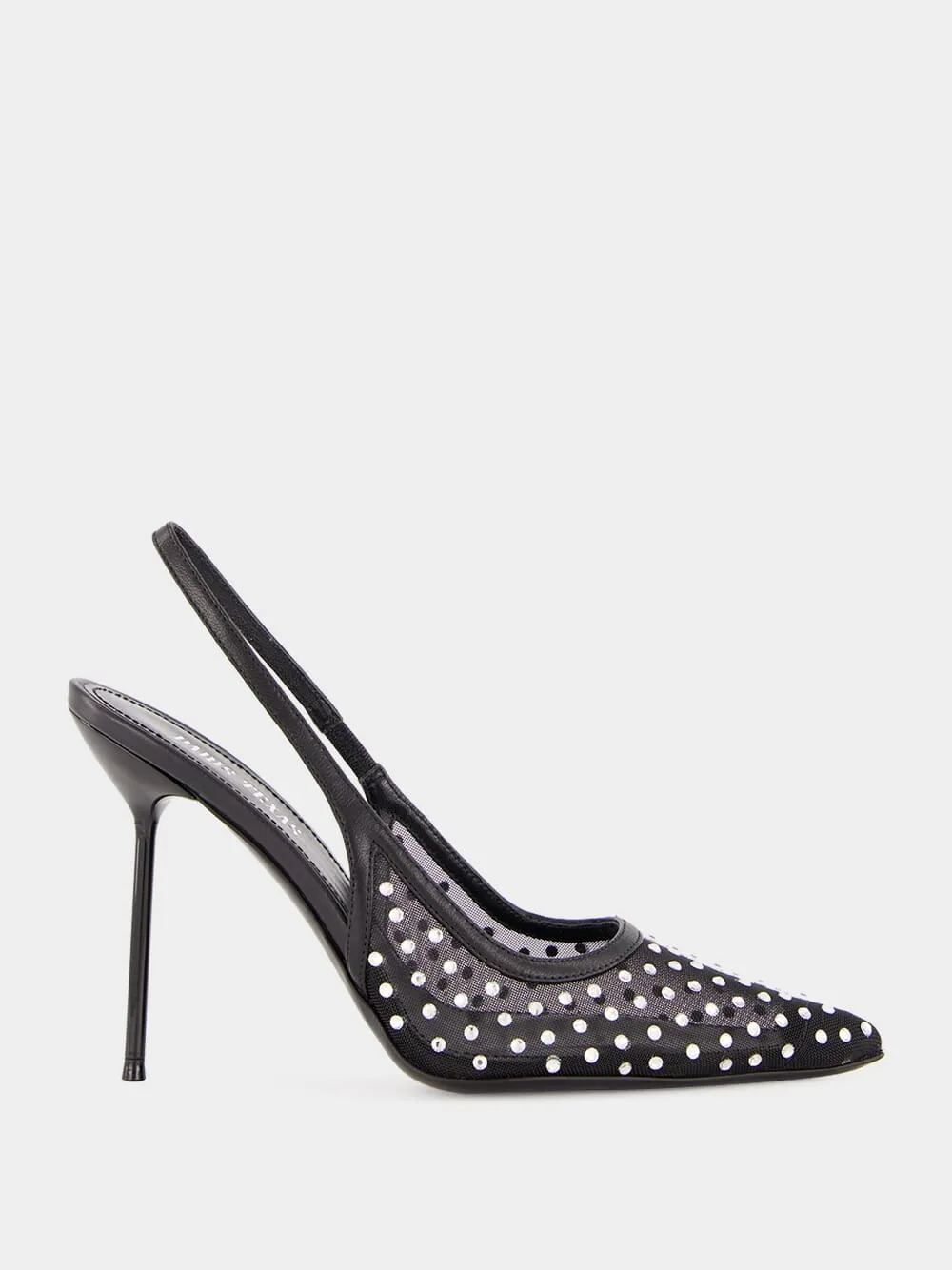 Black Lidia Crystal Slingback sold by Fashion Clinic