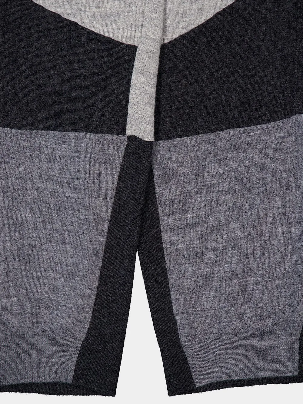 Grey Colour-Blocked Knit Trousers sold by Fashion Clinic product image thumbnail 4
