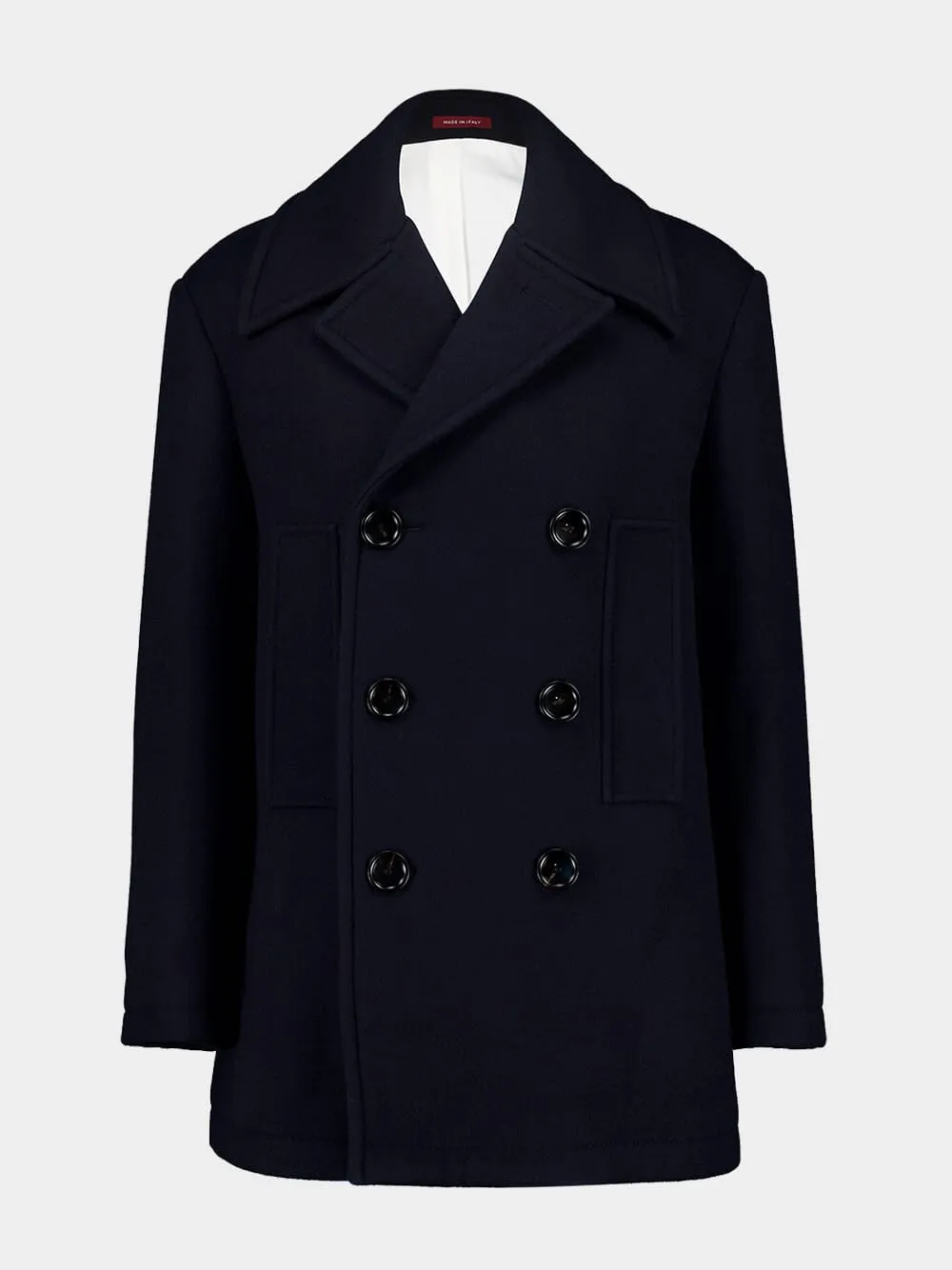 Navy Blue Wool Coat sold by Fashion Clinic