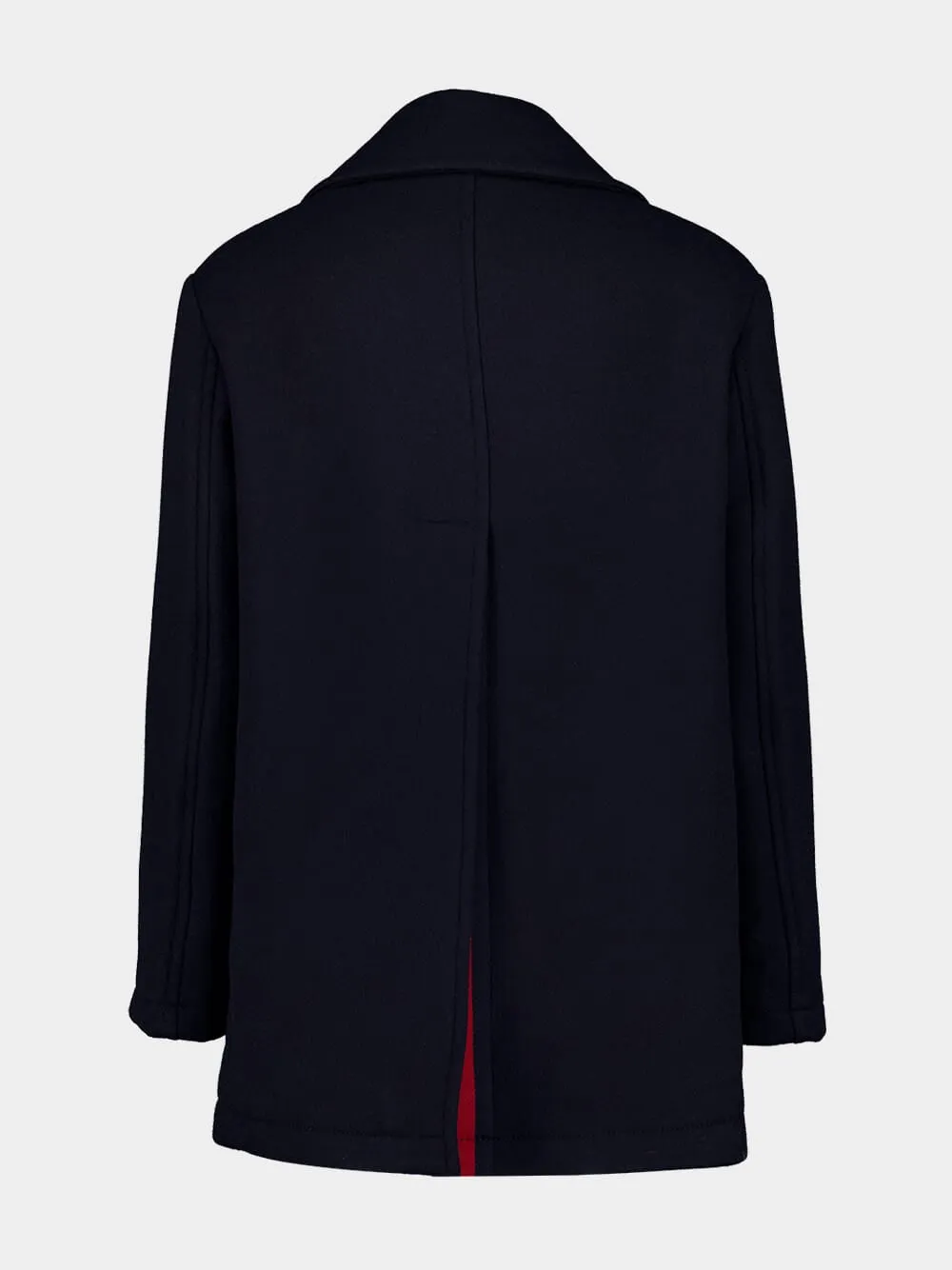 Navy Blue Wool Coat sold by Fashion Clinic product image thumbnail 2