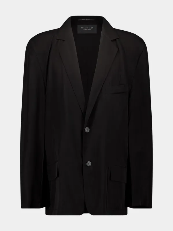 Black Single-Breasted Jacket sold by Fashion Clinic