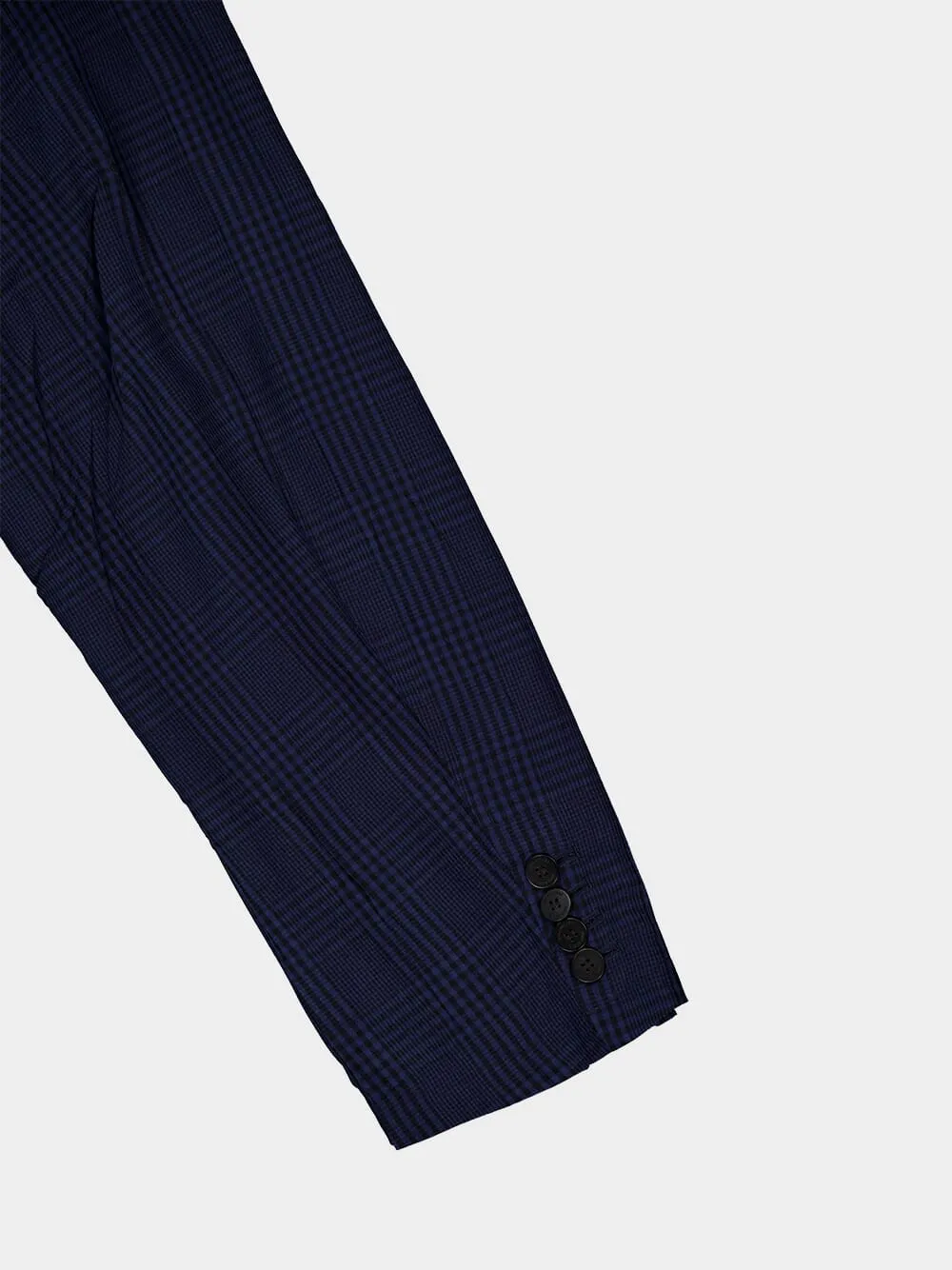 Navy Blue Fluid Double-Breasted Coat sold by Fashion Clinic product image thumbnail 4