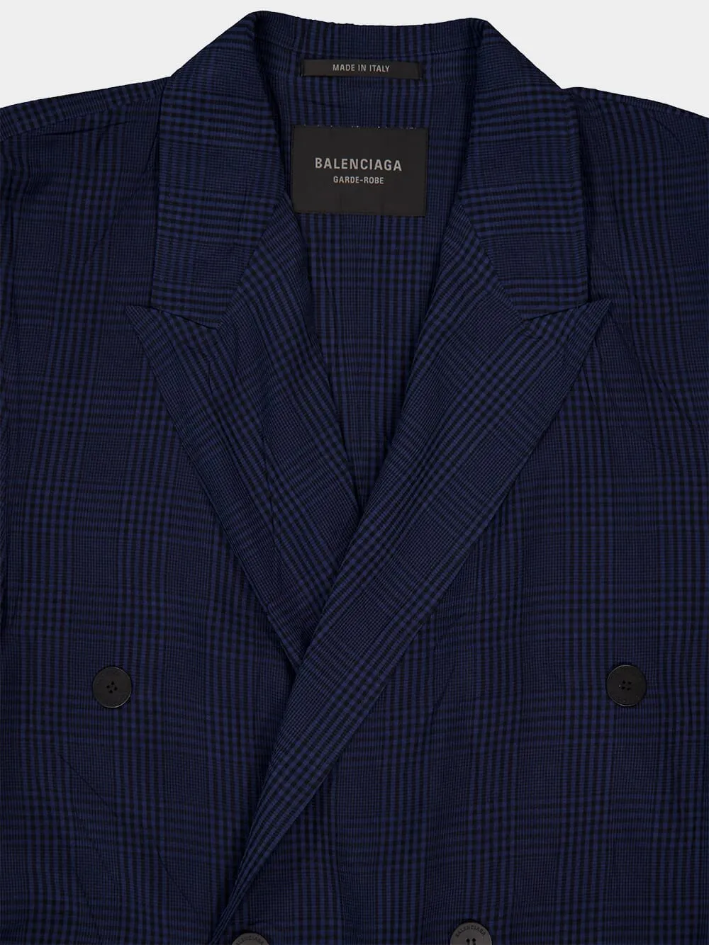 Navy Blue Fluid Double-Breasted Coat sold by Fashion Clinic product image thumbnail 3