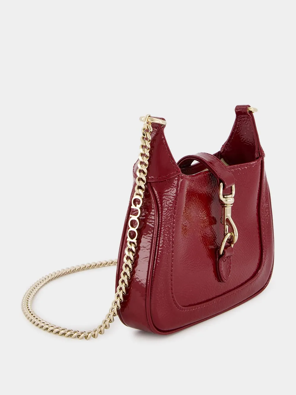 Jackie Notte Mini Rosso Ancora Patent Chain Bag sold by Fashion Clinic product image thumbnail 3