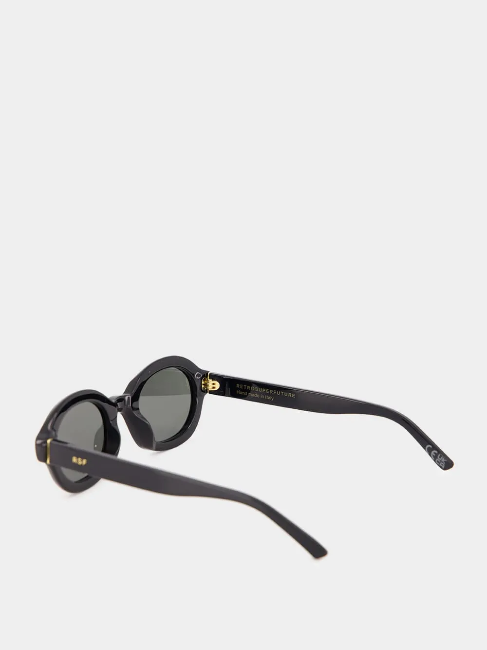 Black Marzo Oval Sunglasses sold by Fashion Clinic product image thumbnail 5