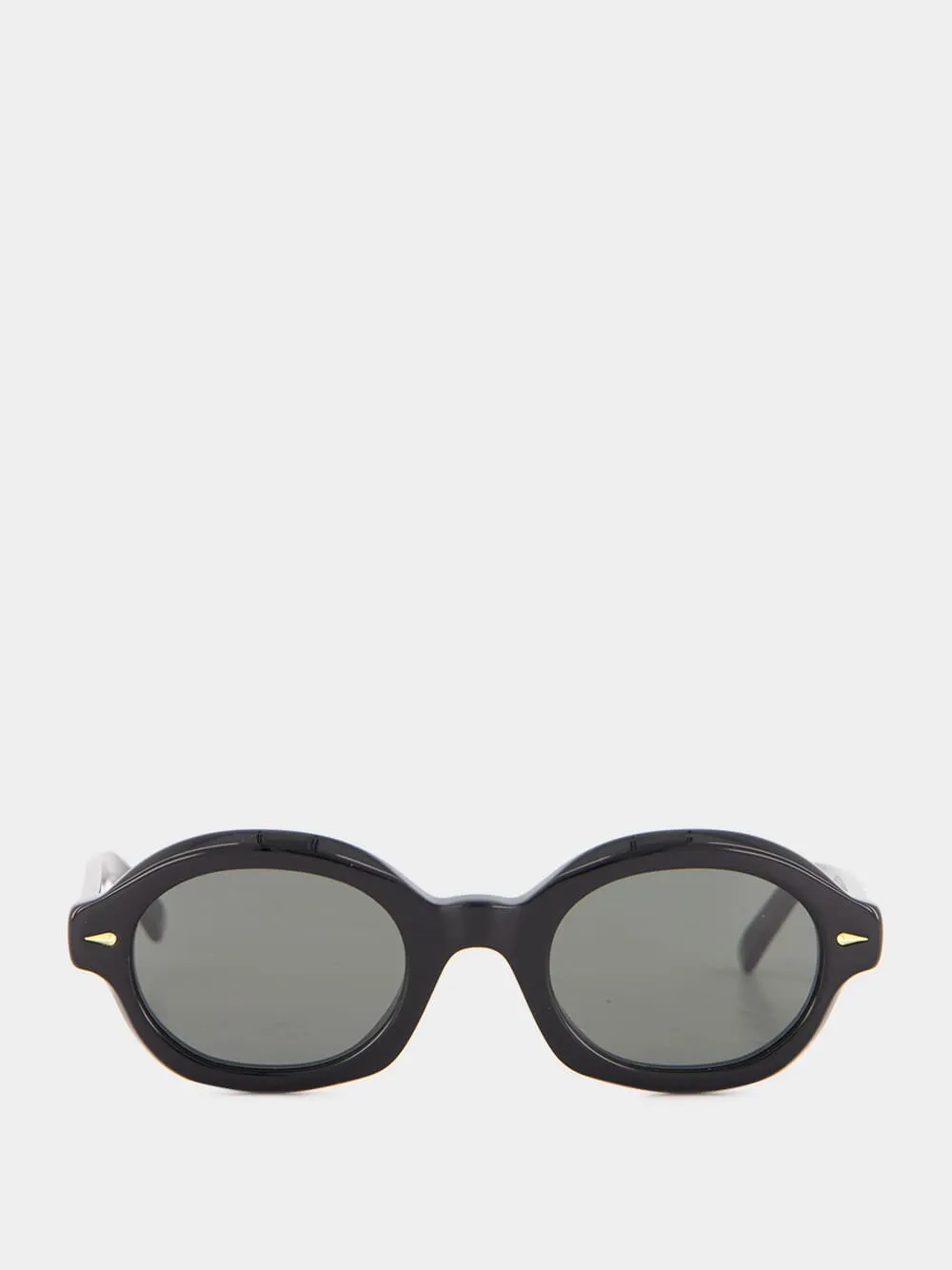 Black Marzo Oval Sunglasses sold by Fashion Clinic