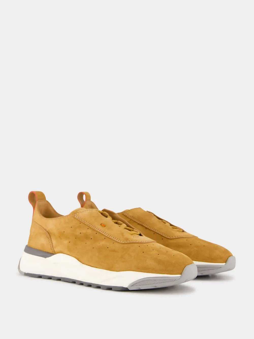 Gold Brown Suede Sneakers sold by Fashion Clinic product image thumbnail 3