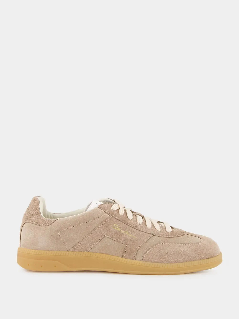 Beige Suede DBS Olympic Sneakers sold by Fashion Clinic