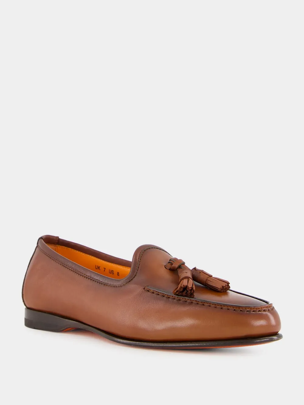 Brown Leather Loafer with Tassel sold by Fashion Clinic product image thumbnail 2