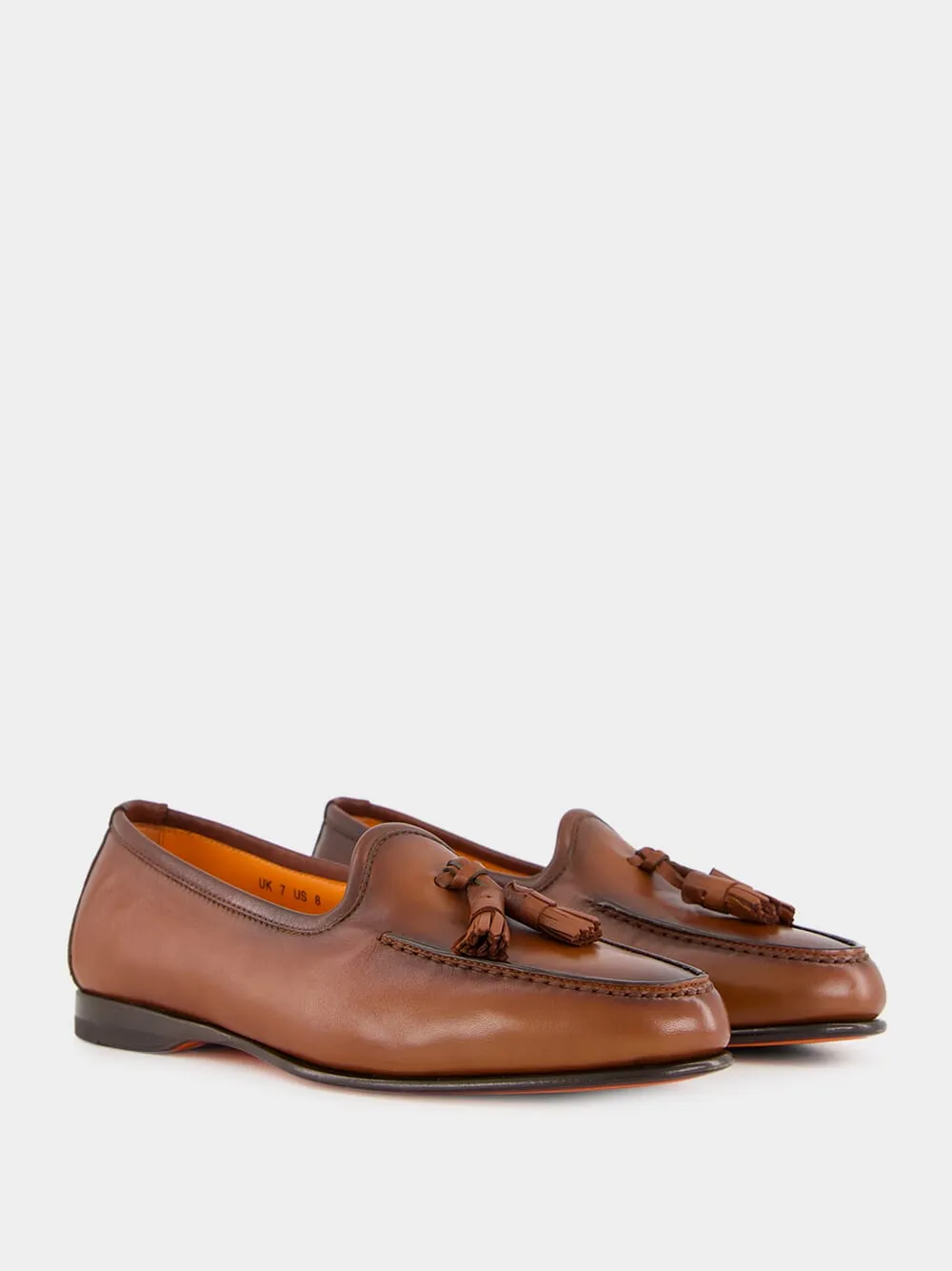 Brown Leather Loafer with Tassel sold by Fashion Clinic product image thumbnail 3