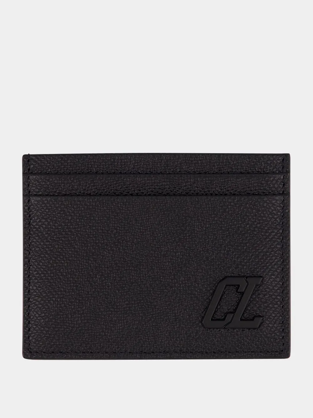 Black Groovy Calf Leather Card Holder sold by Fashion Clinic product image thumbnail 2