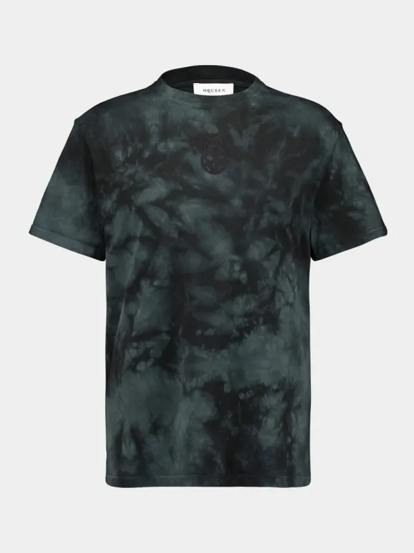 Men's Black Washed Dye T-Shirt made by Alexander McQueen
