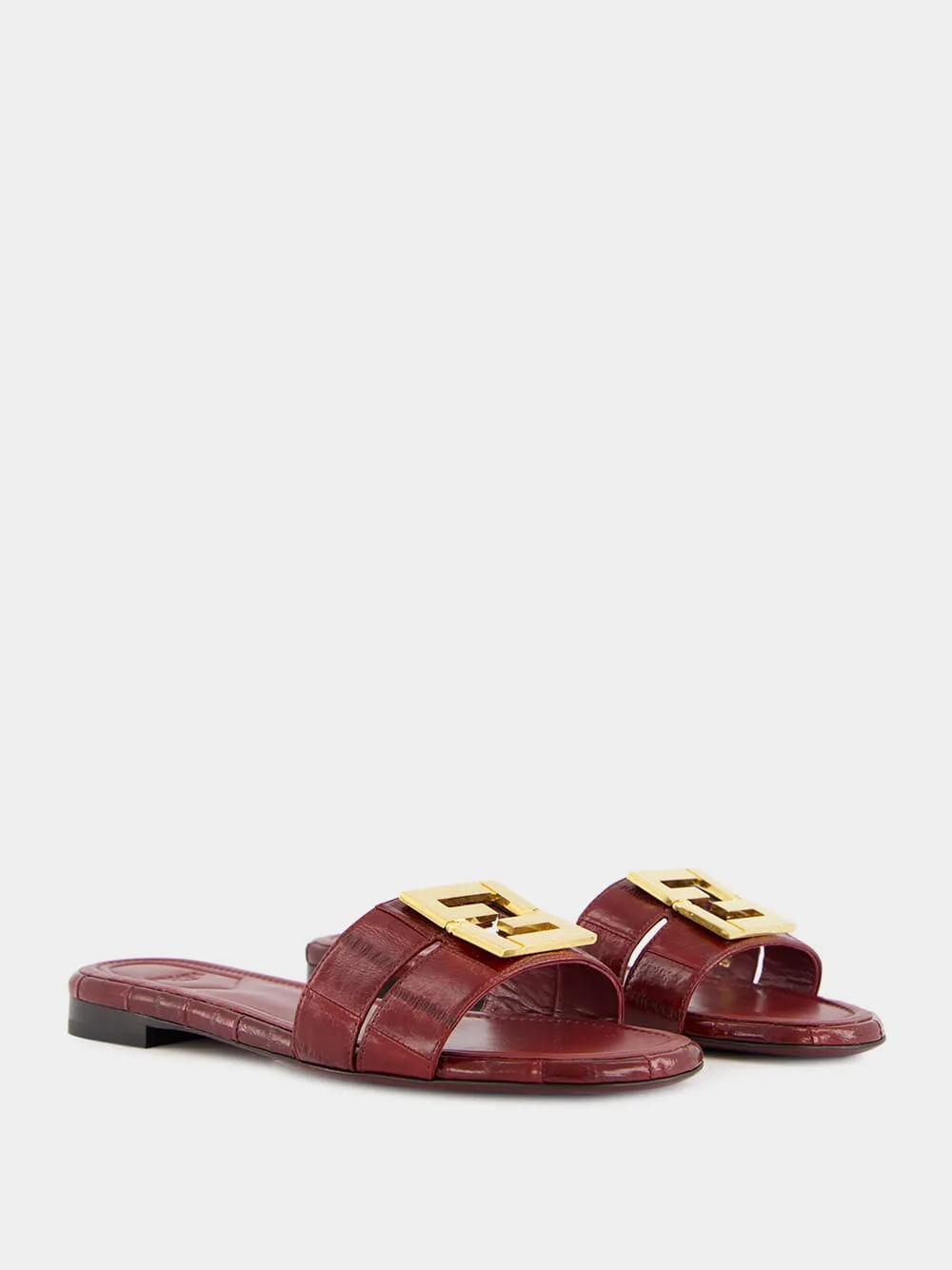 Burgundy FFold Sandals sold by Fashion Clinic product image thumbnail 3