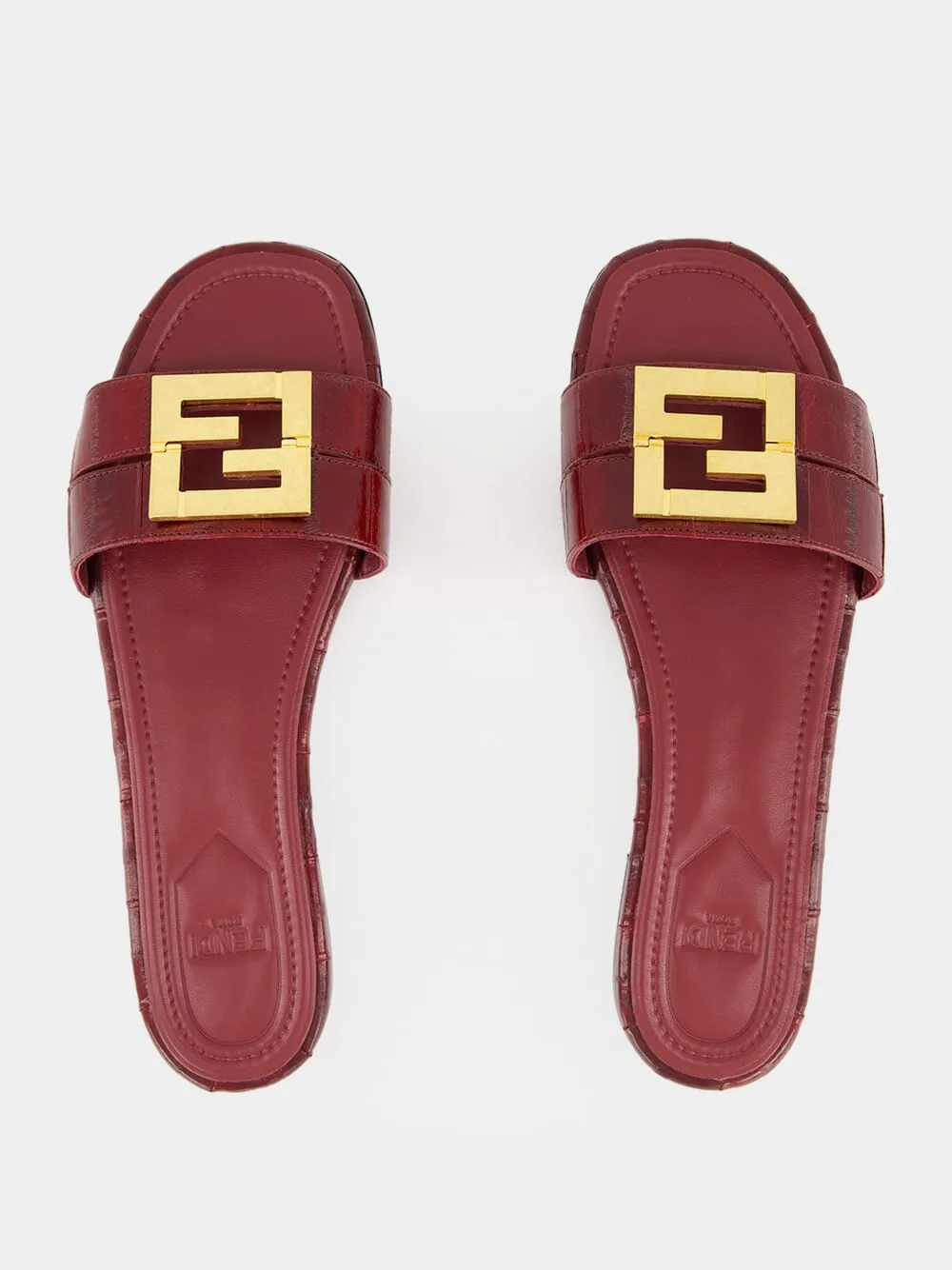 Burgundy FFold Sandals sold by Fashion Clinic product image thumbnail 4