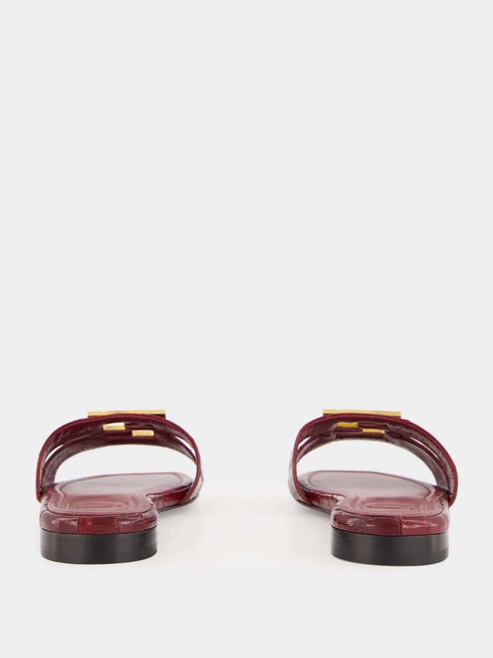 Burgundy FFold Sandals sold by Fashion Clinic product image thumbnail 5