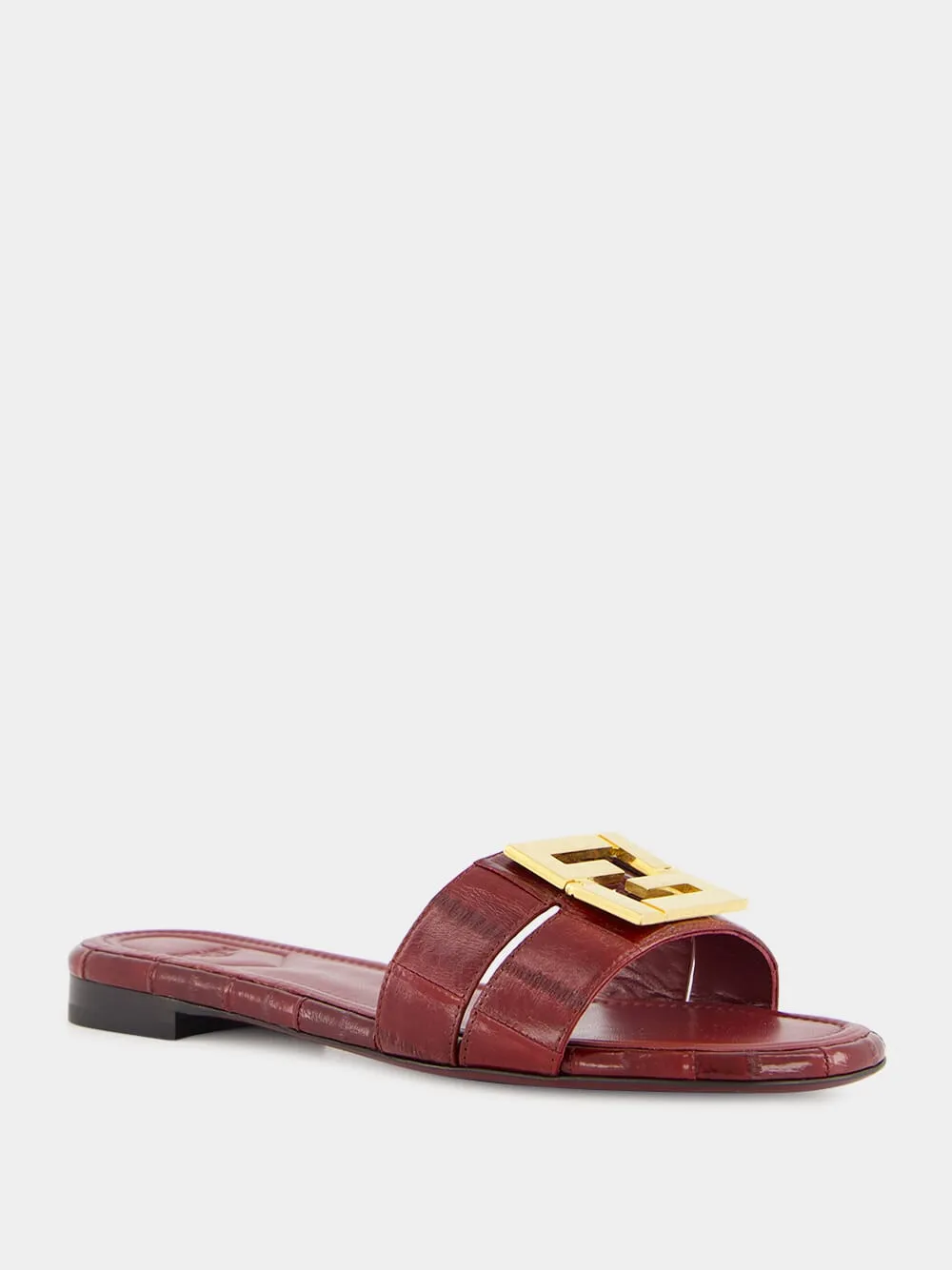 Burgundy FFold Sandals sold by Fashion Clinic product image thumbnail 2
