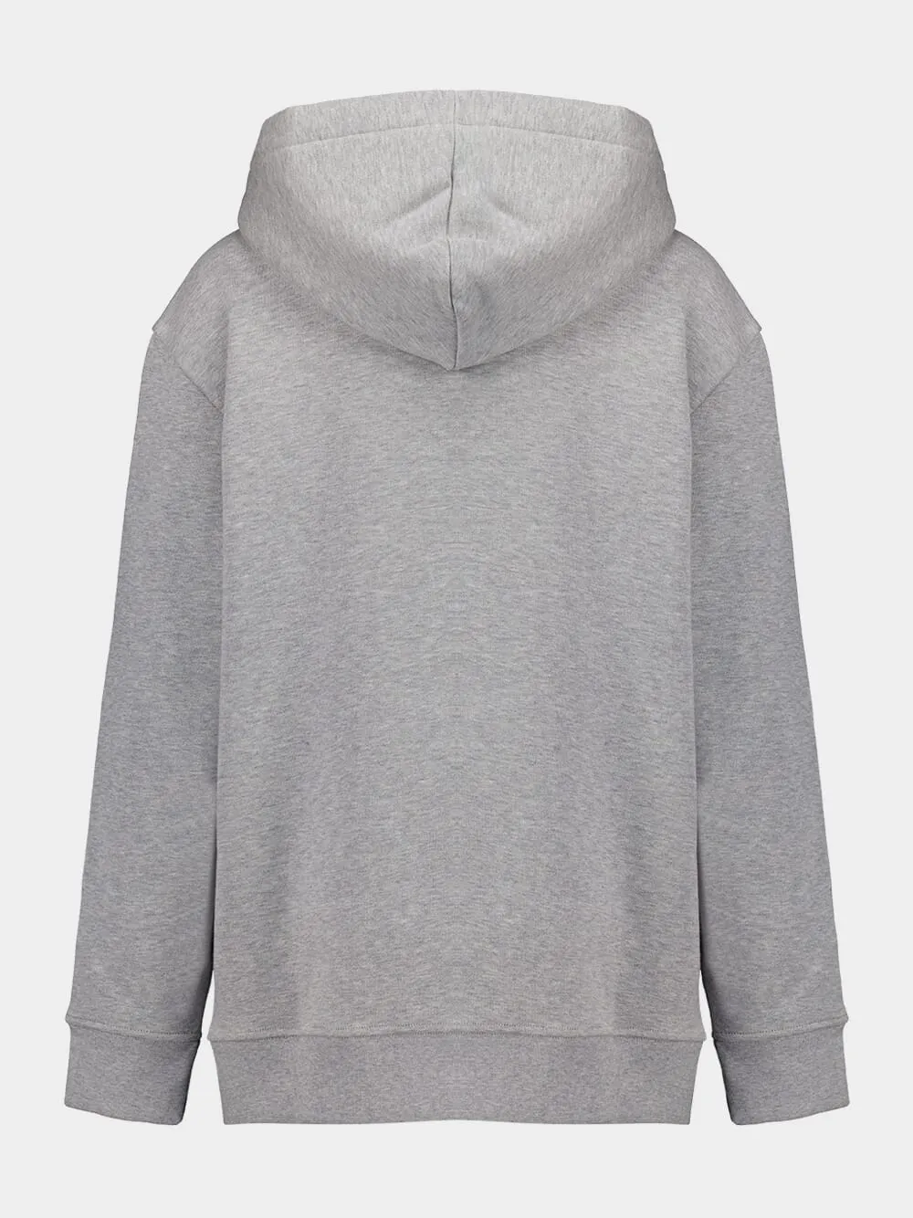Grey Cotton Zip-Up Hooded Sweatshirt sold by Fashion Clinic product image thumbnail 2