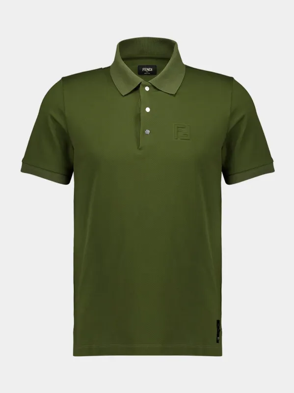 Green Cotton Polo Shirt sold by Fashion Clinic