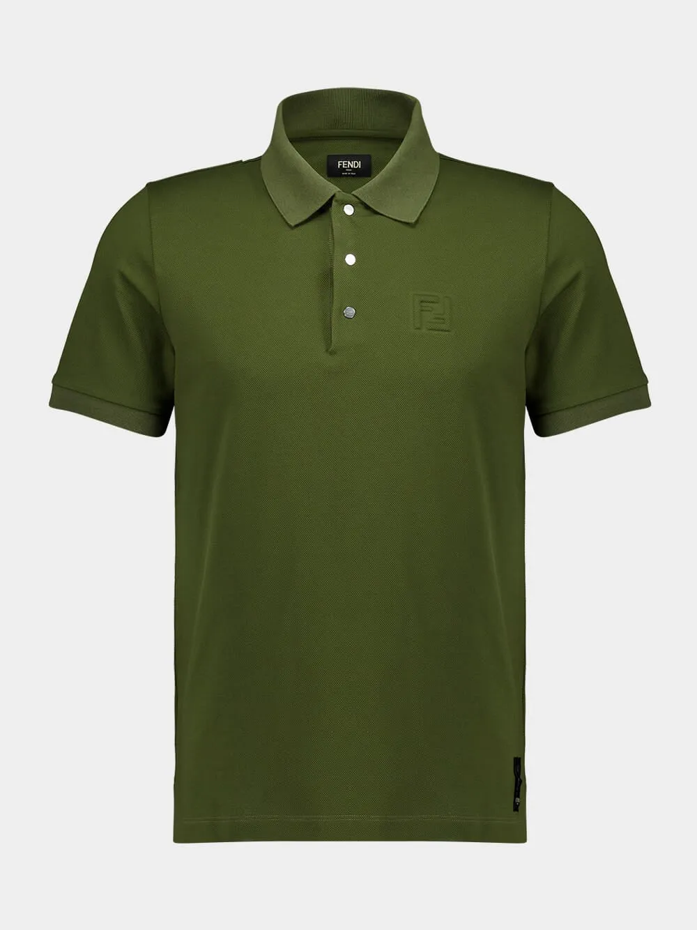 Green Cotton Polo Shirt sold by Fashion Clinic