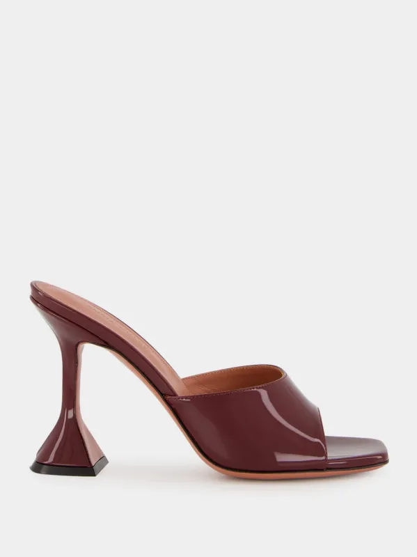 Wine Patent Lupita Slipper sold by Fashion Clinic