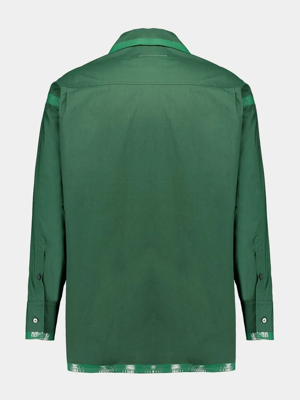 Green Poplin Shirt Jacket with Coated Hem sold by Fashion Clinic product image thumbnail 2