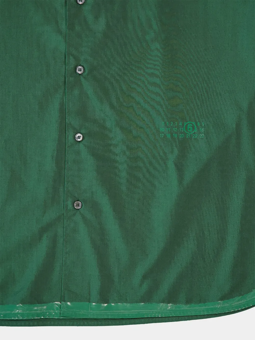 Green Poplin Shirt Jacket with Coated Hem sold by Fashion Clinic product image thumbnail 3
