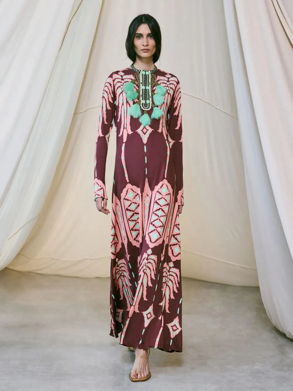 Alma Bordada Maxi Dress sold by Fashion Clinic